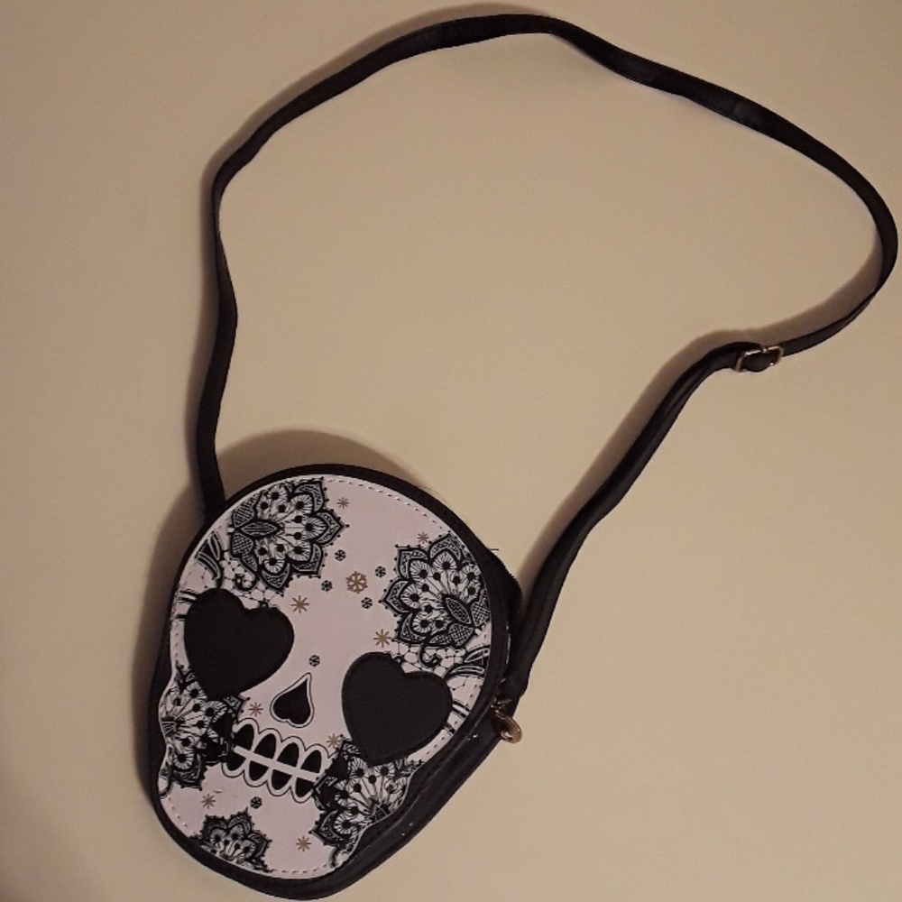 Women's fashion sugar skull mini purse